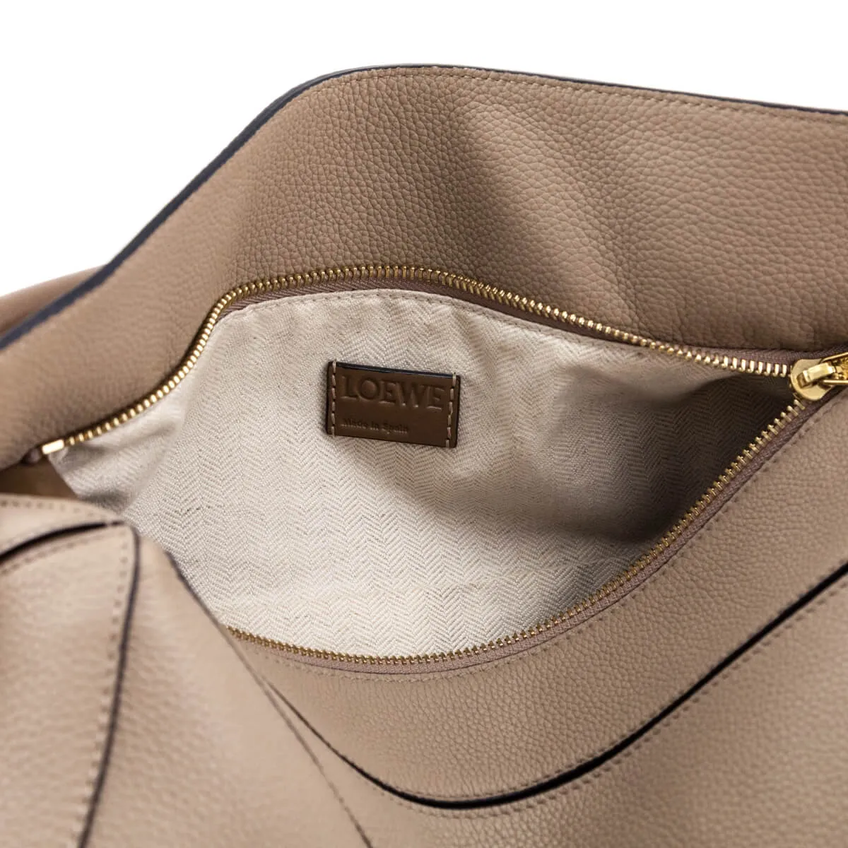 Loewe Mink & Sand Calfskin Medium Puzzle Bag