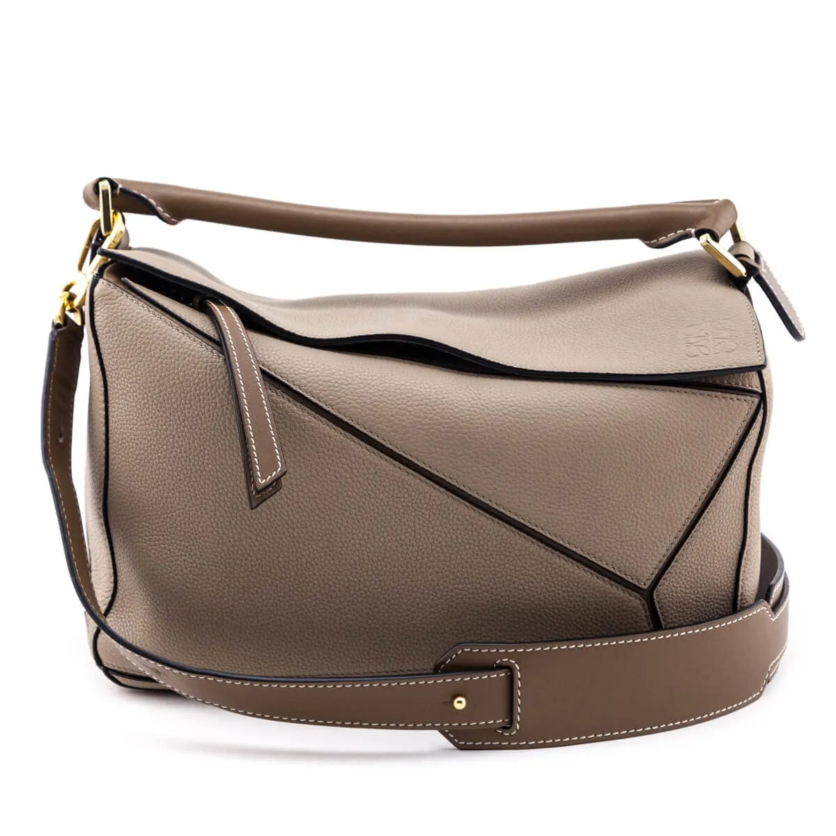 Loewe Mink & Sand Calfskin Medium Puzzle Bag
