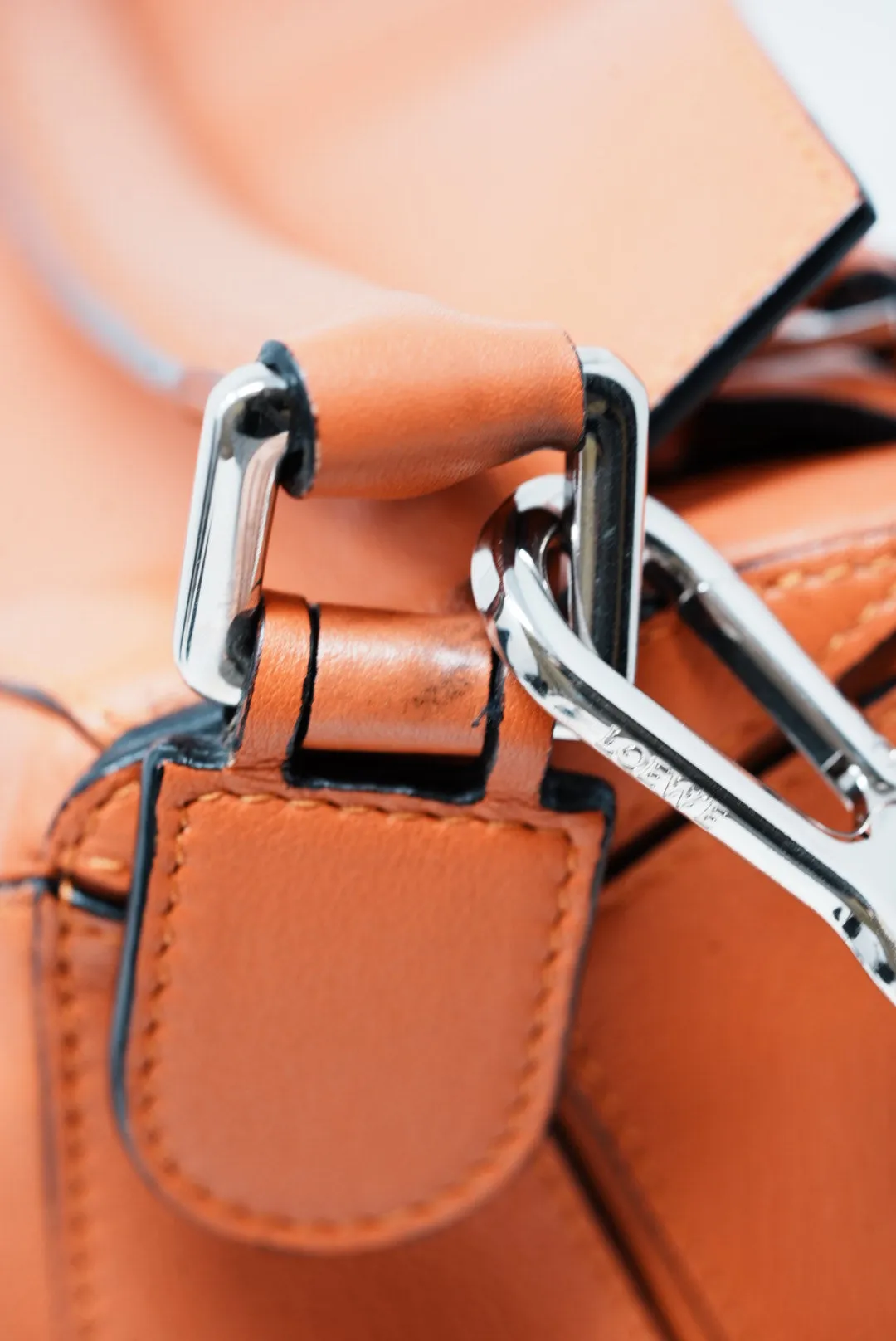 Loewe Orange Small Puzzle Bag