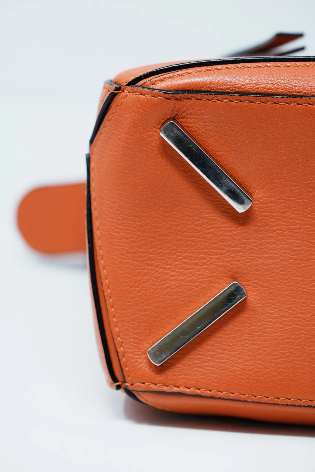 Loewe Orange Small Puzzle Bag