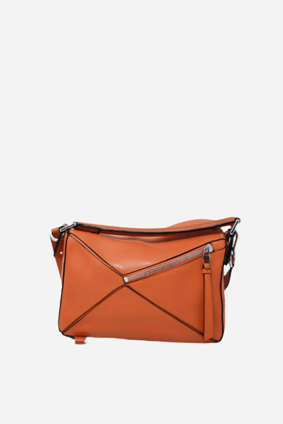 Loewe Orange Small Puzzle Bag