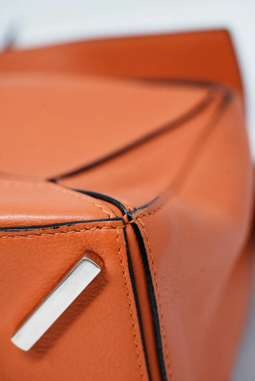 Loewe Orange Small Puzzle Bag