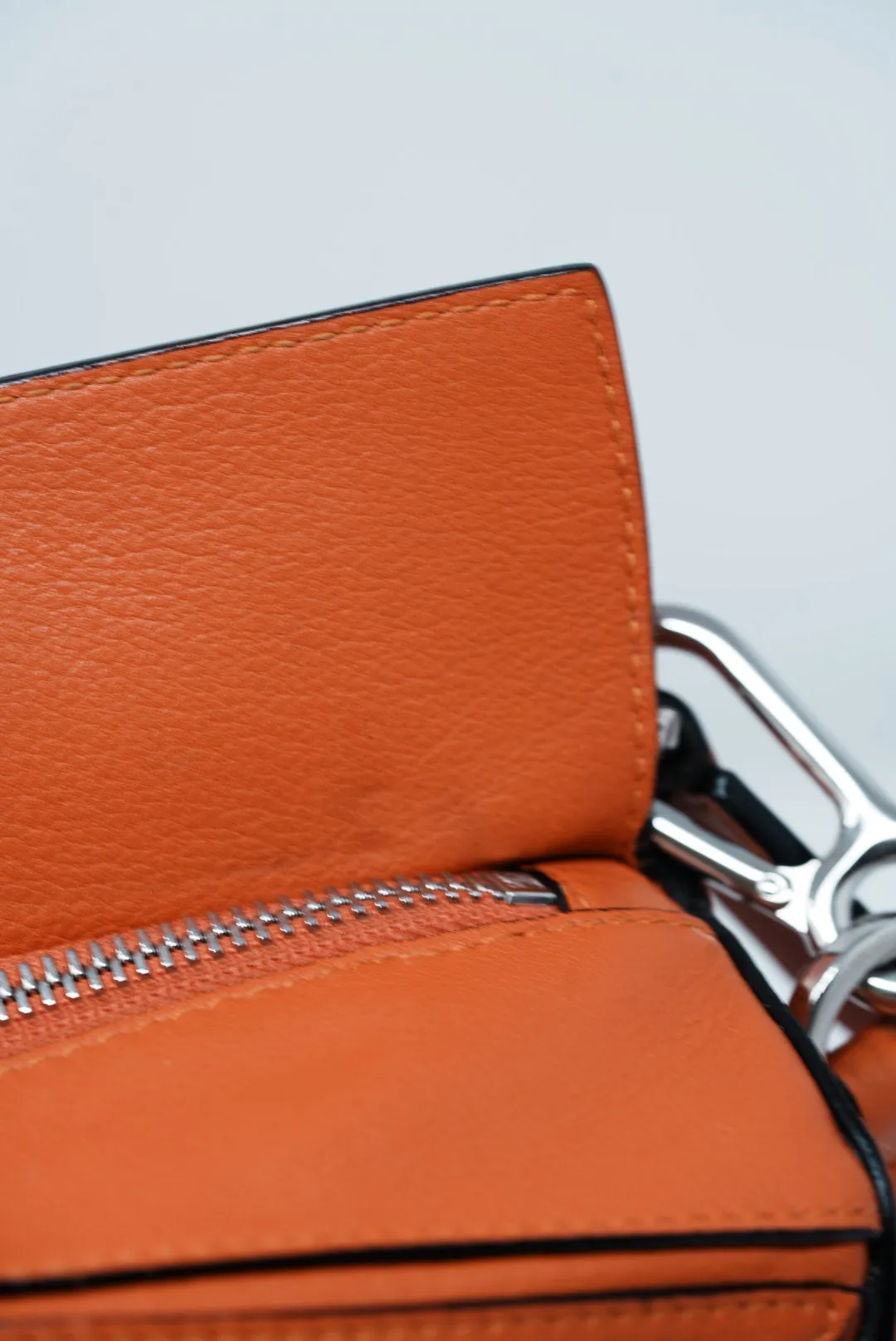 Loewe Orange Small Puzzle Bag