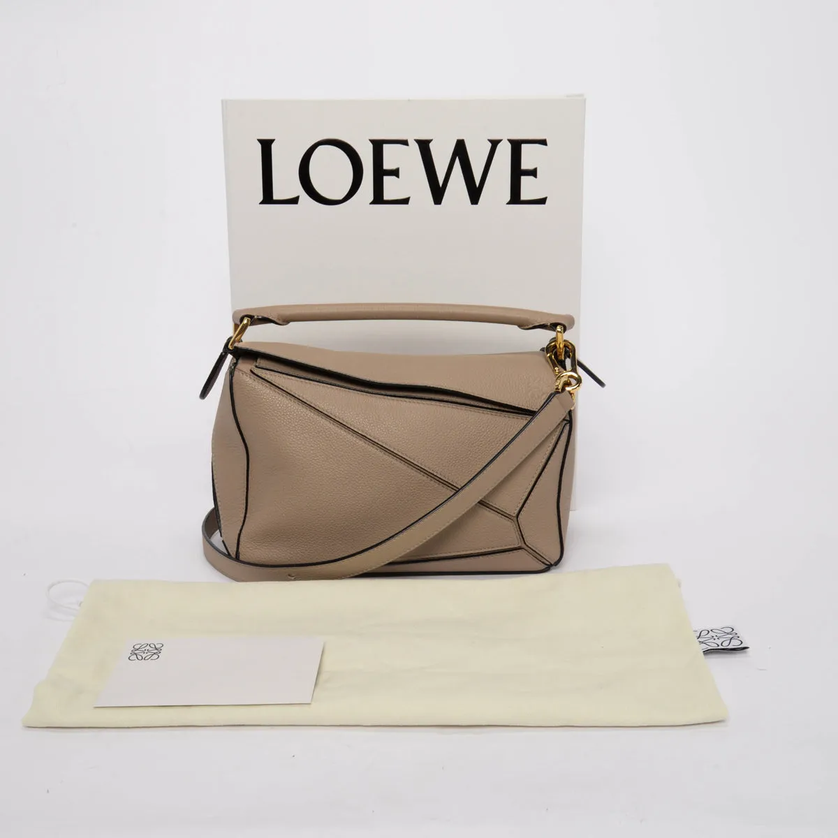 Loewe Sand Grained Calfskin Small Puzzle Bag
