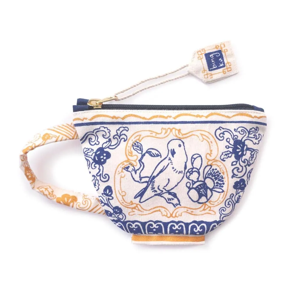 Lorikeet Blue Tea Cup Coin Pouch