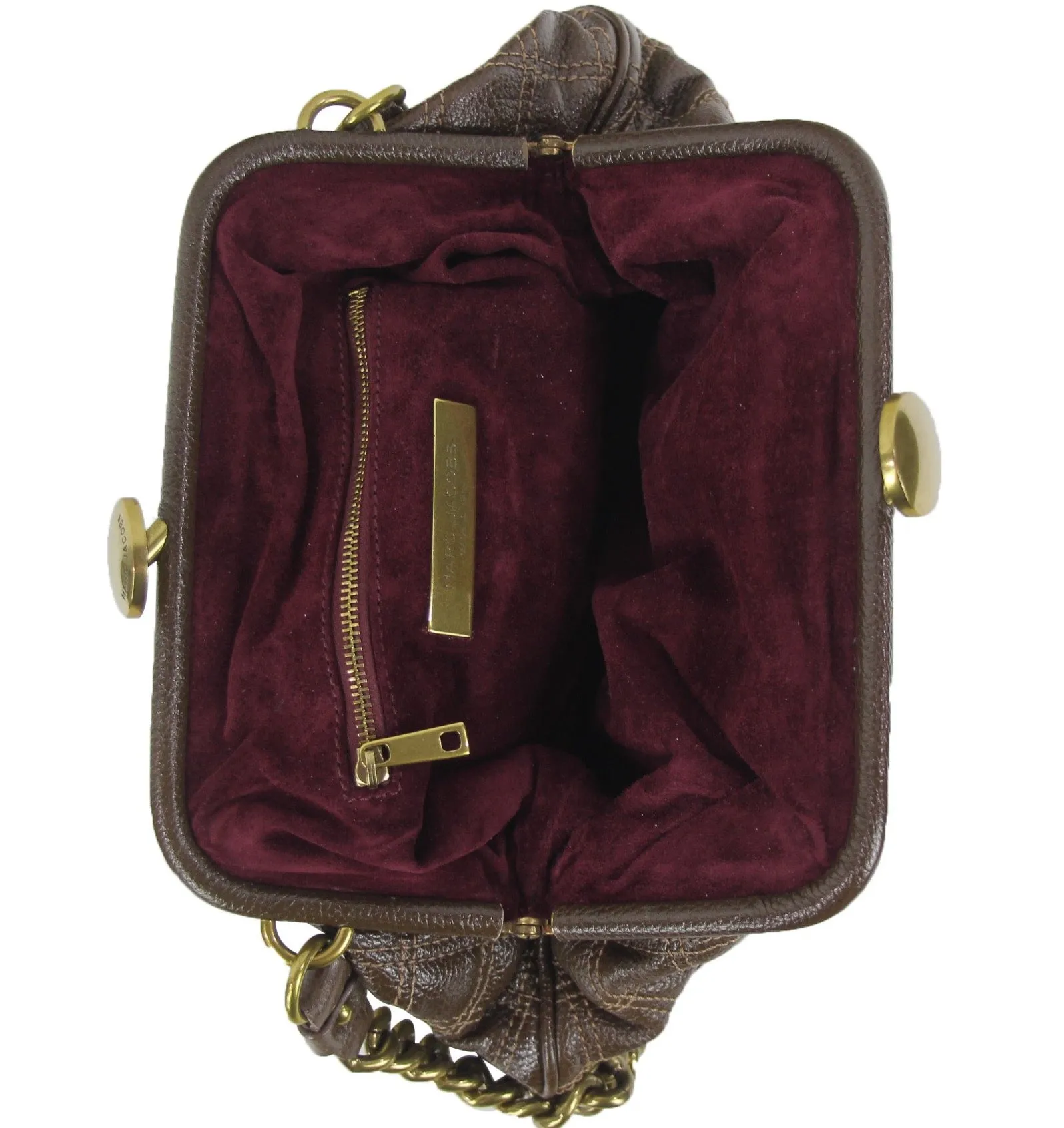 Marc Jacobs | Brown pebble quilted small doctor's bag