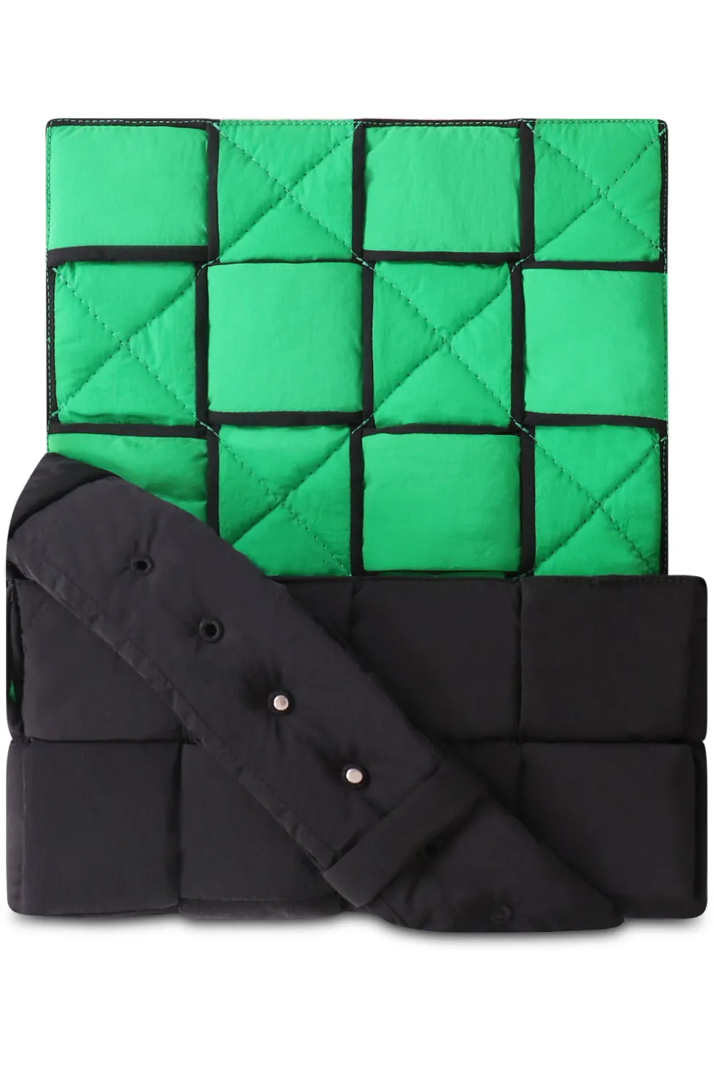 MEDIUM CASSETTE PADDED MESSENGER | BLACK/PARAKEET/SILVER