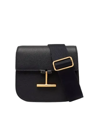 Mini Tara Leather Crossbody Bag in Black