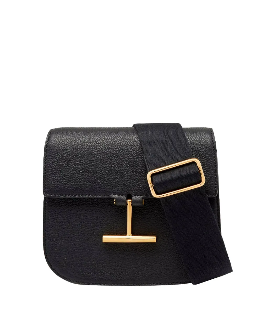 Mini Tara Leather Crossbody Bag in Black