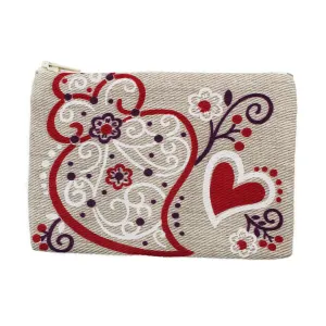 Mini Viana Hearts Zippered Pouch
