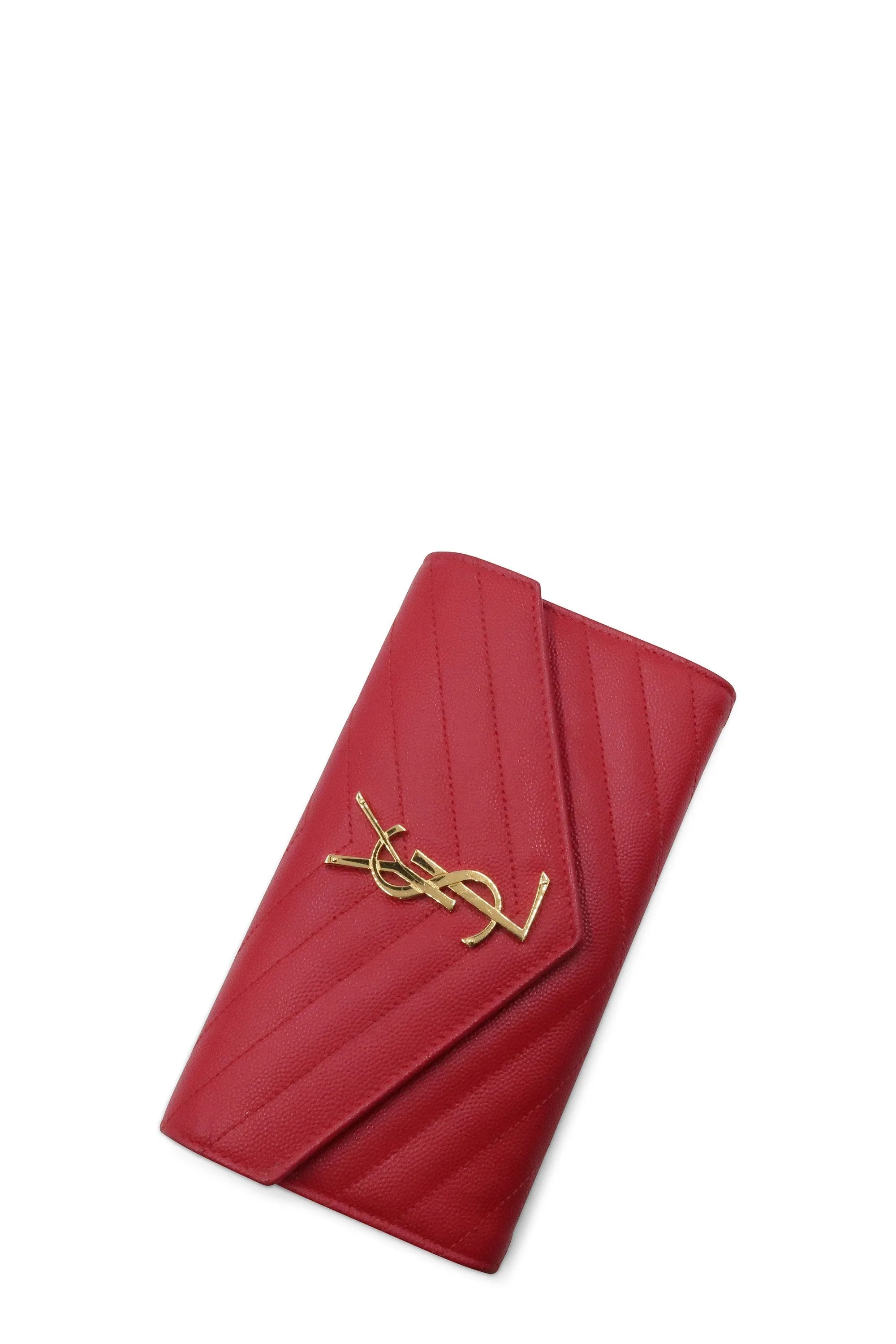 Monogram Envelope Wallet Red