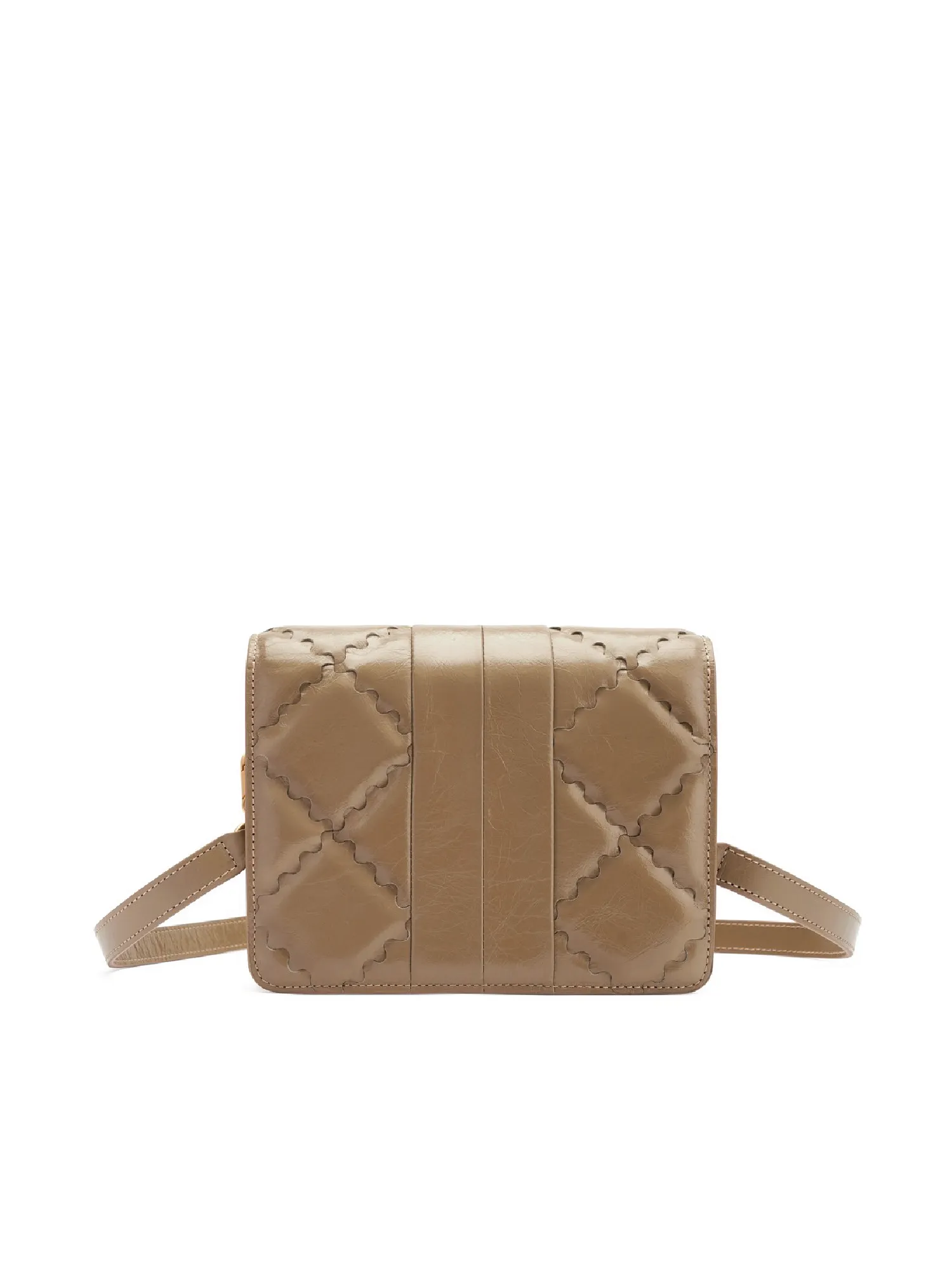 Mosaic Diamond Crossbody Bag - Khaki