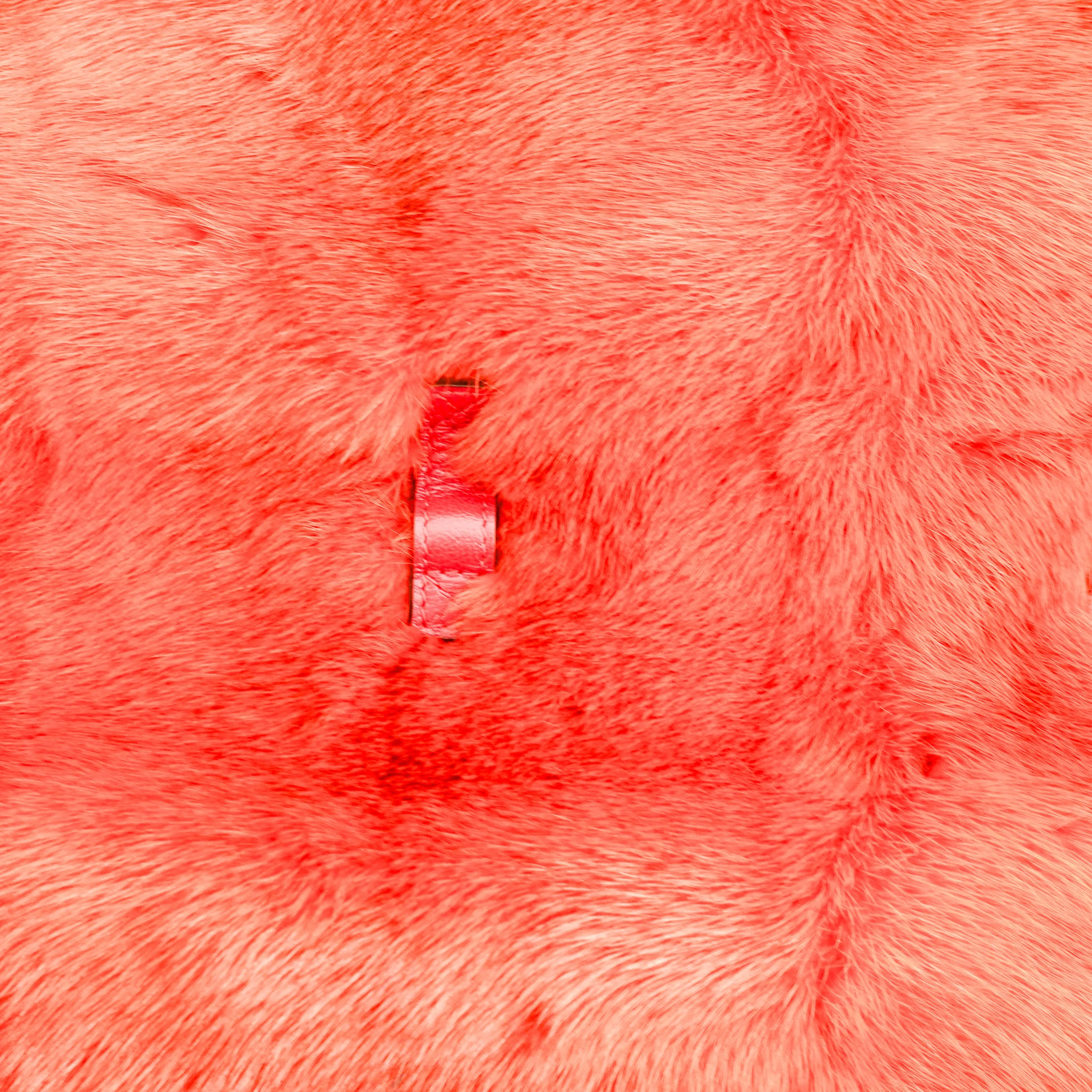 Orange mink clutch RRP £800