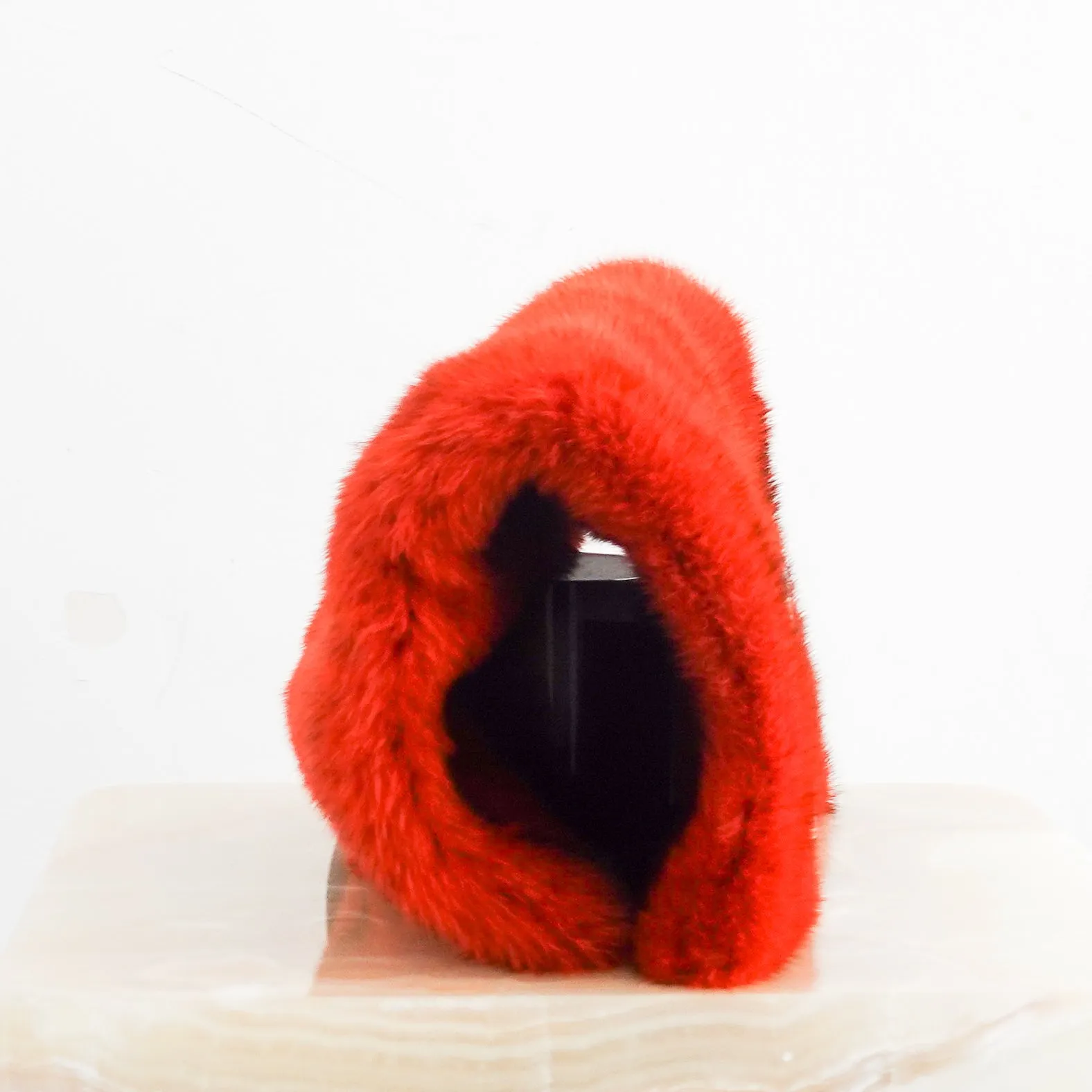 Orange mink clutch RRP £800
