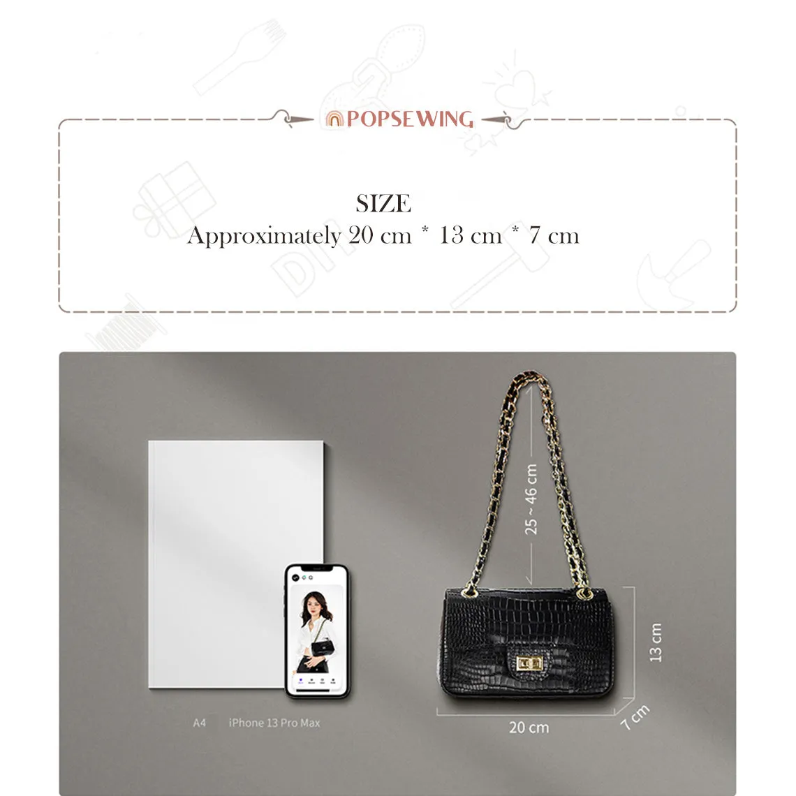POPSEWING® Leather Small Chain Bag DIY Kit