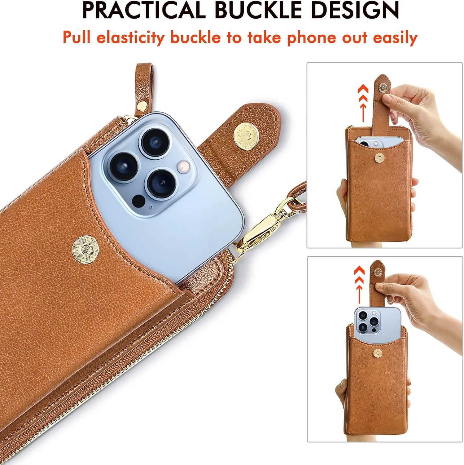 RONSIN Small Crossbody Phone Bag for Women Cell Phone Purse Wallet Mini Shoulder Bag with RFID Card Slots