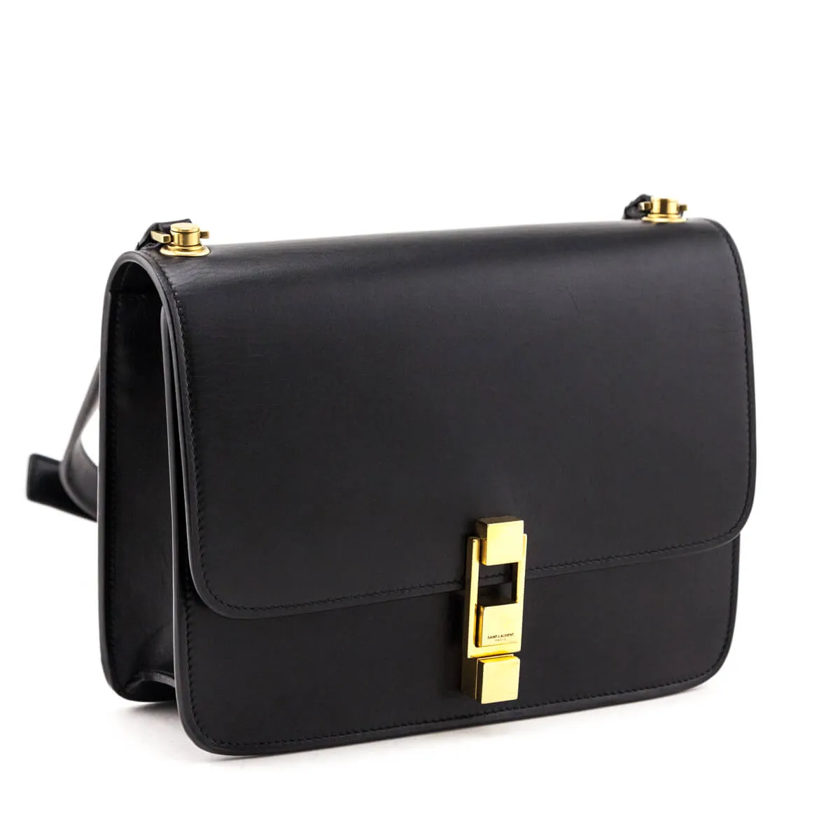 Saint Laurent Black Box Calfskin Le Carre Shoulder Bag