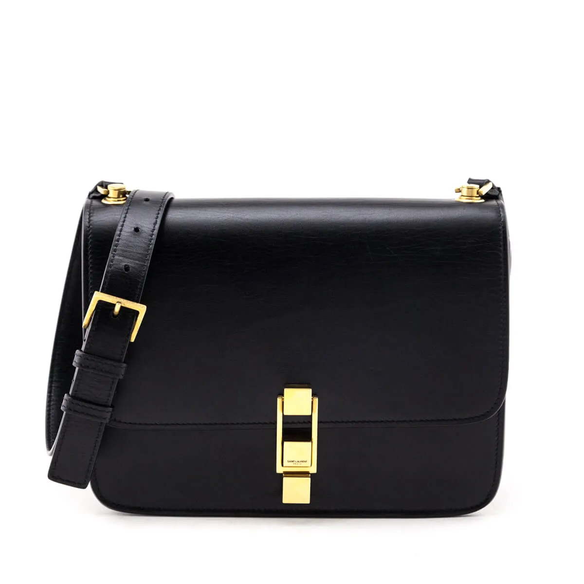 Saint Laurent Black Box Calfskin Le Carre Shoulder Bag