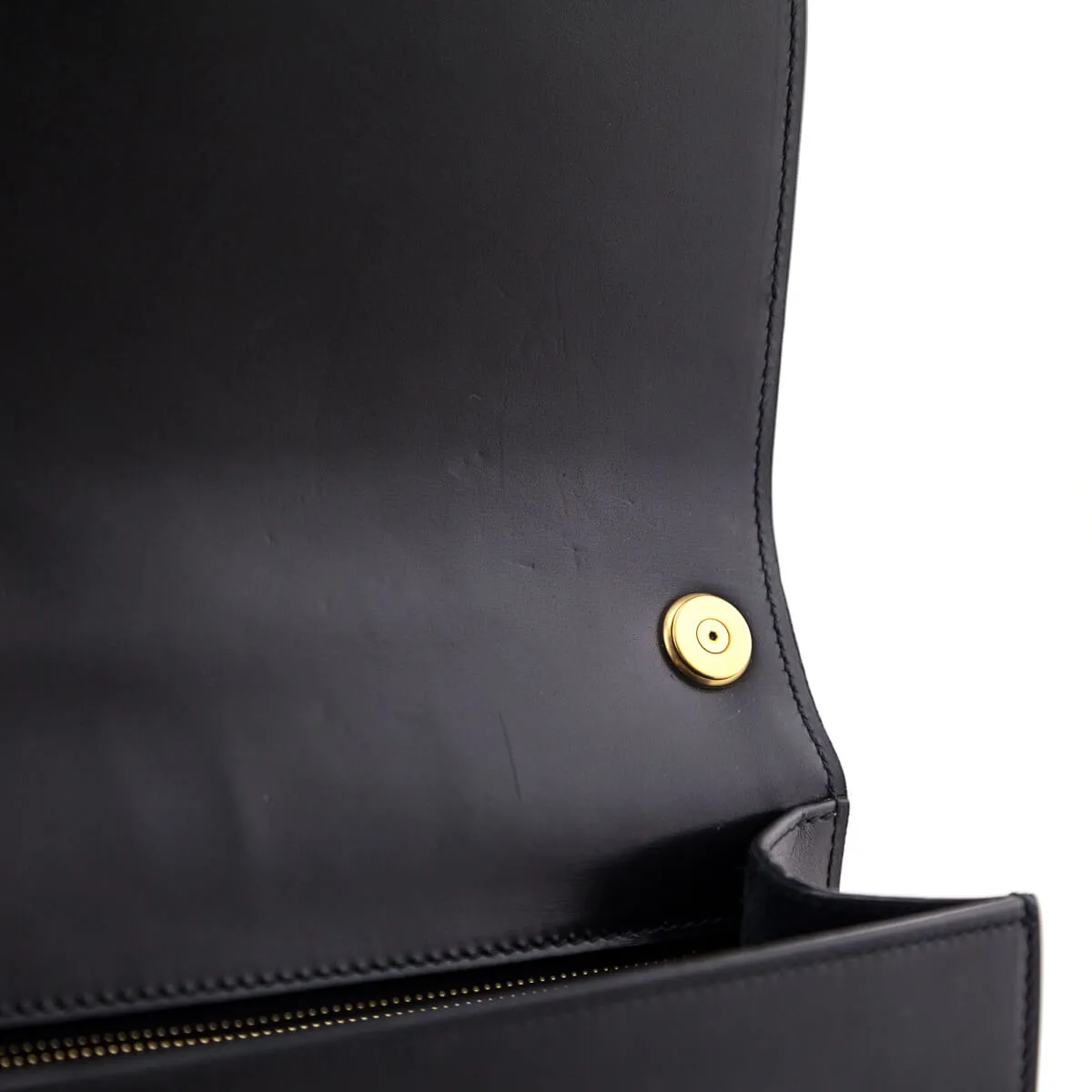 Saint Laurent Black Box Calfskin Le Carre Shoulder Bag