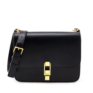 Saint Laurent Black Box Calfskin Le Carre Shoulder Bag