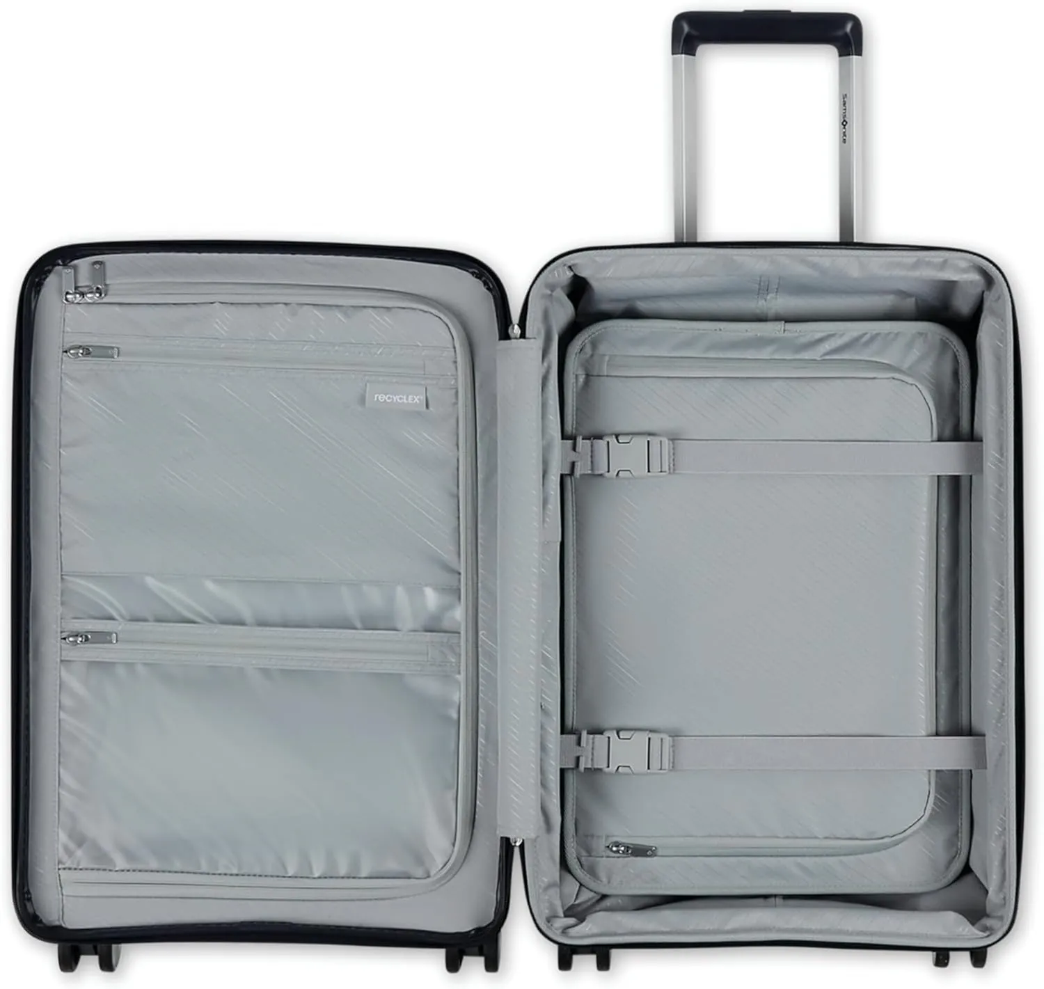 Samsonite Elevation Plus - Carry-On Hardside Luggage with QuickEntry Front Compartment - Scratch Resistant Polypropylene Shell, AirTag Holder, TSA Lock, Airline Approved - Midnight Blue