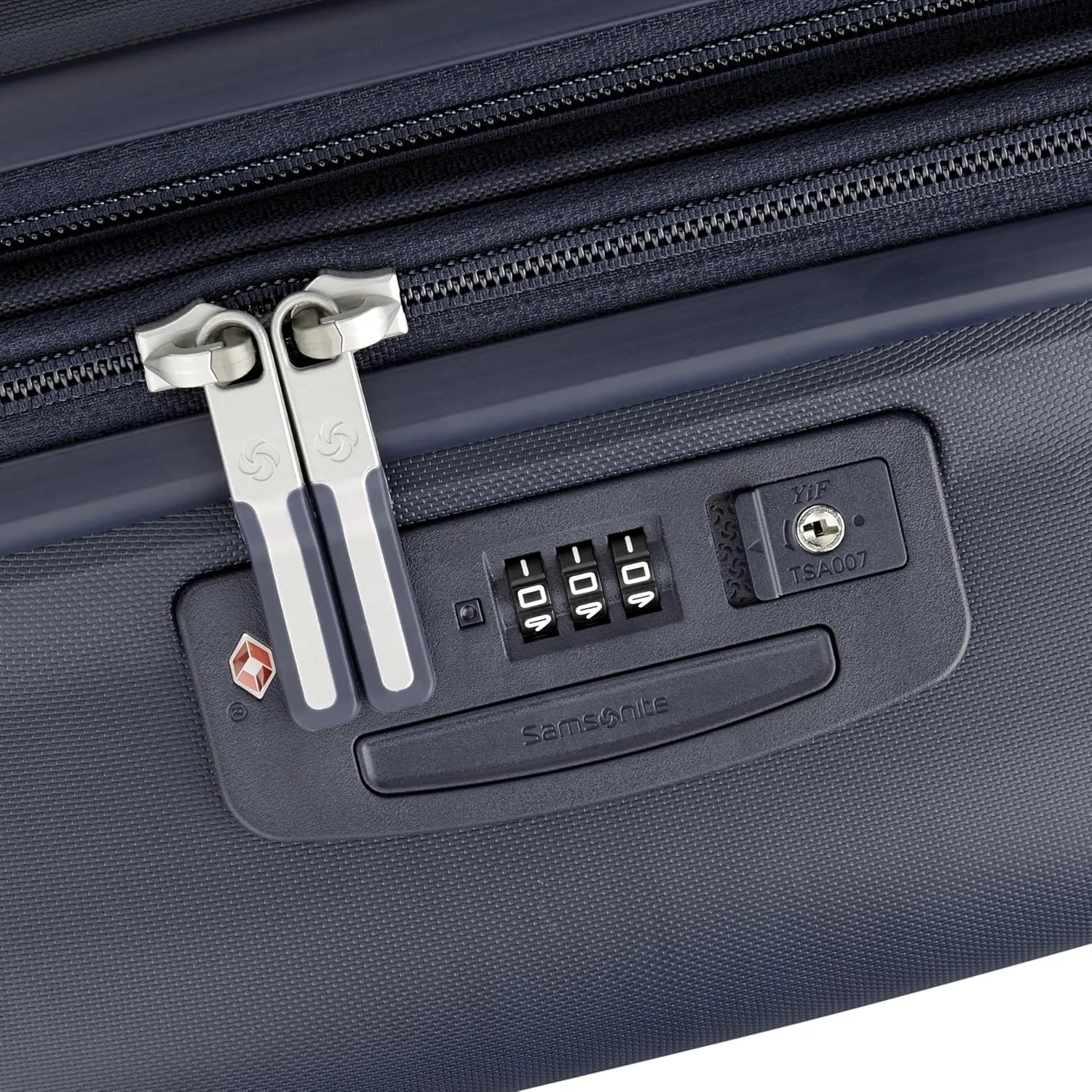 Samsonite Elevation Plus - Carry-On Hardside Luggage with QuickEntry Front Compartment - Scratch Resistant Polypropylene Shell, AirTag Holder, TSA Lock, Airline Approved - Midnight Blue