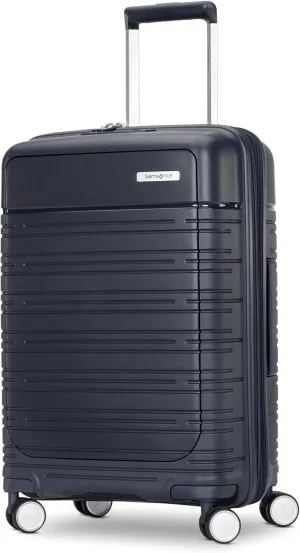Samsonite Elevation Plus - Carry-On Hardside Luggage with QuickEntry Front Compartment - Scratch Resistant Polypropylene Shell, AirTag Holder, TSA Lock, Airline Approved - Midnight Blue