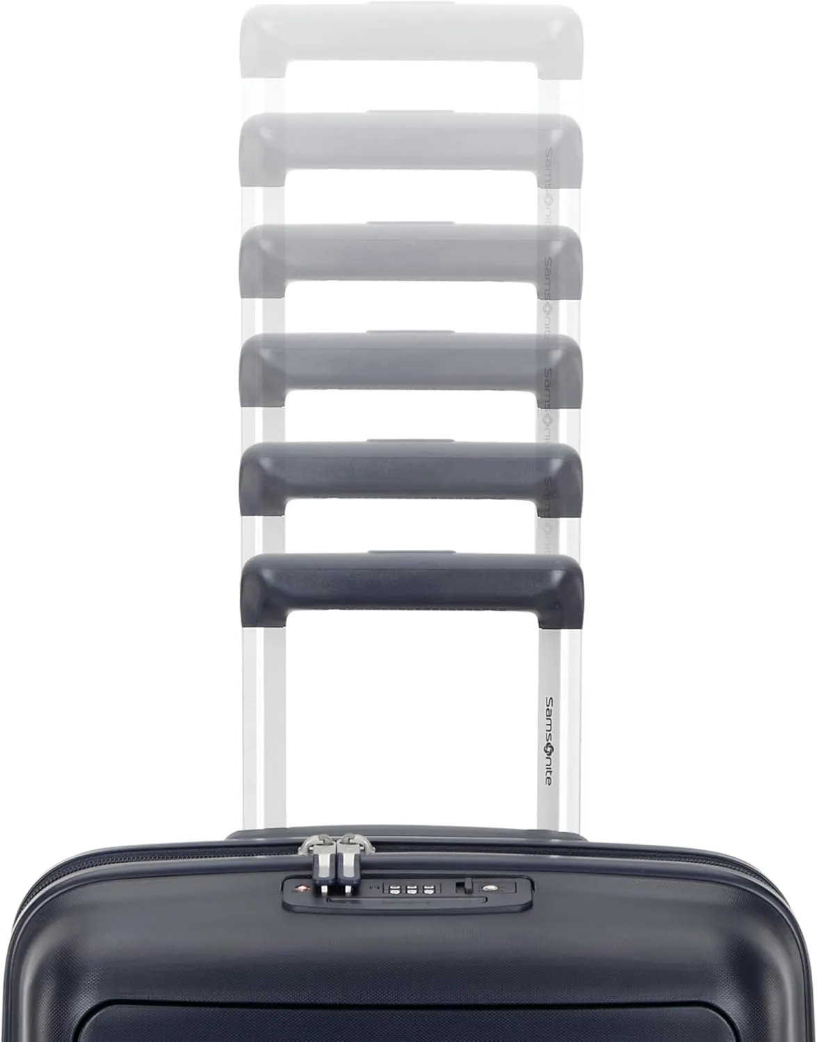 Samsonite Elevation Plus - Carry-On Hardside Luggage with QuickEntry Front Compartment - Scratch Resistant Polypropylene Shell, AirTag Holder, TSA Lock, Airline Approved - Midnight Blue