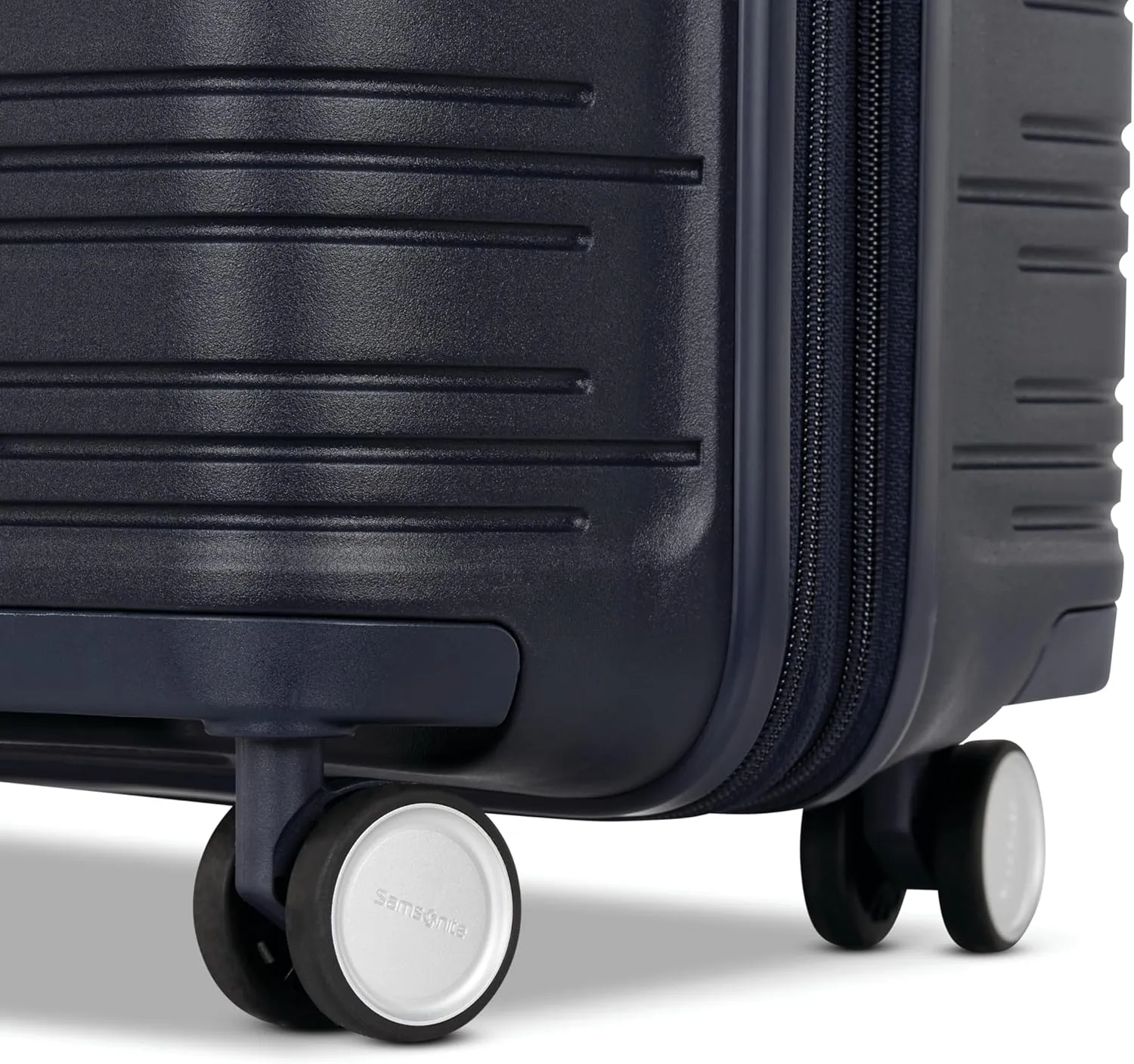 Samsonite Elevation Plus - Carry-On Hardside Luggage with QuickEntry Front Compartment - Scratch Resistant Polypropylene Shell, AirTag Holder, TSA Lock, Airline Approved - Midnight Blue