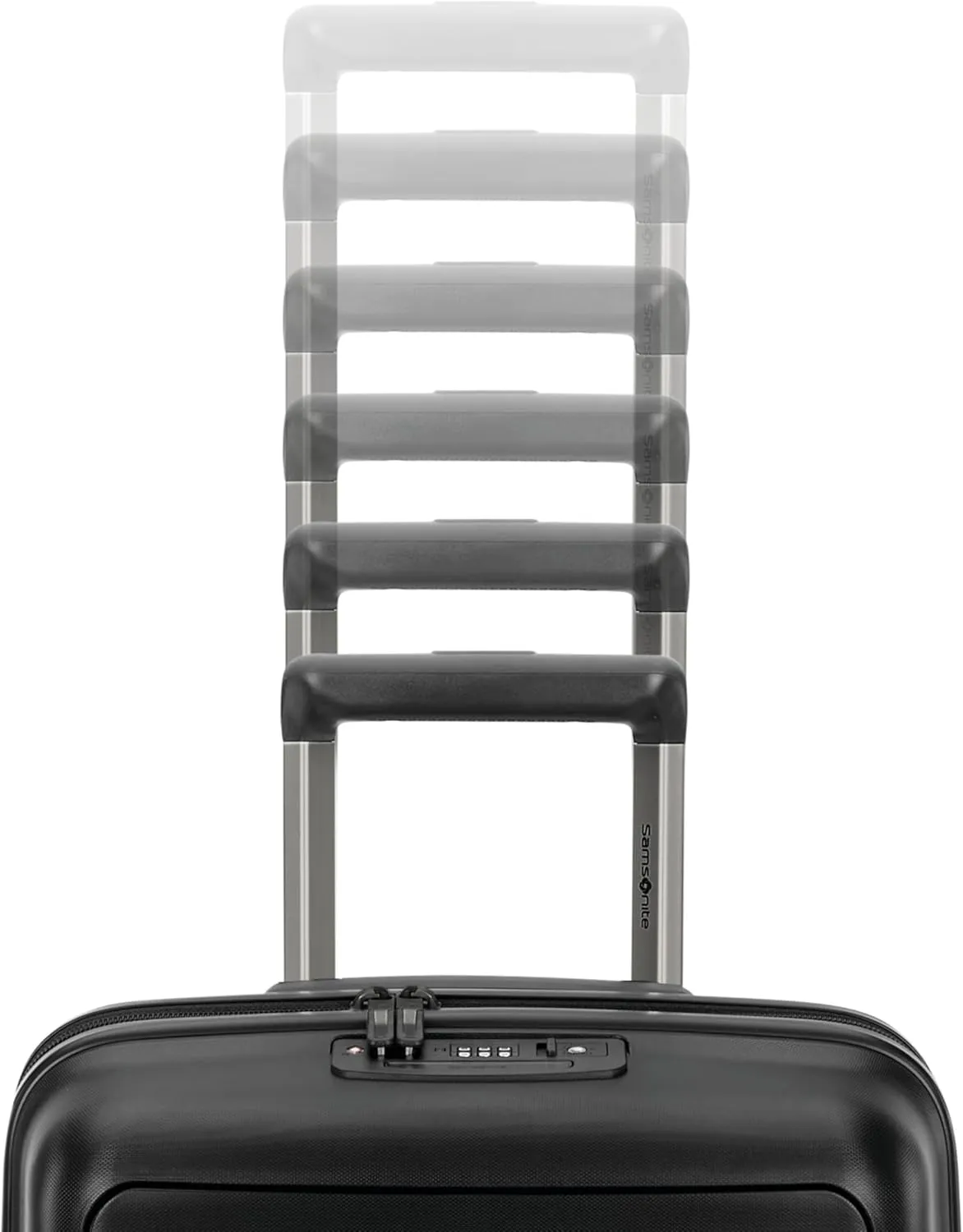 Samsonite Elevation Plus - Carry-On Hardside Luggage with QuickEntry Front Compartment - Scratch Resistant Polypropylene Shell, AirTag Holder, TSA Lock, Airline Approved - Triple Black