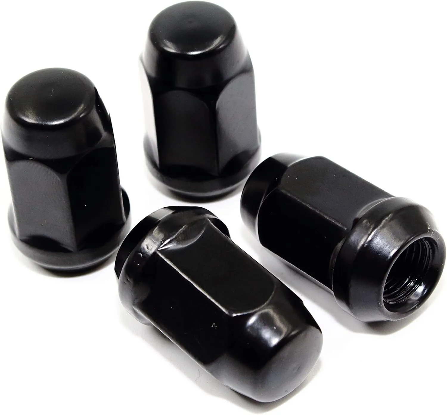 Set of 20 Veritek 12x1.5mm Black Bulge Acorn 3/4 Hex Lug Nuts 1.40" Conical Seat Aftermarket Custom Wheels for Acura Buick Chevy Ford Honda Hyundai KIA Lexus Mazda Mitsubishi Scion Toyota