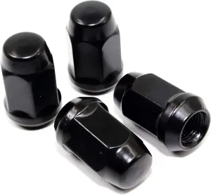 Set of 20 Veritek 12x1.5mm Black Bulge Acorn 3/4 Hex Lug Nuts 1.40" Conical Seat Aftermarket Custom Wheels for Acura Buick Chevy Ford Honda Hyundai KIA Lexus Mazda Mitsubishi Scion Toyota