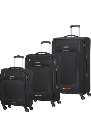 Summer Session 3 Piece Luggage Set - Black/Red