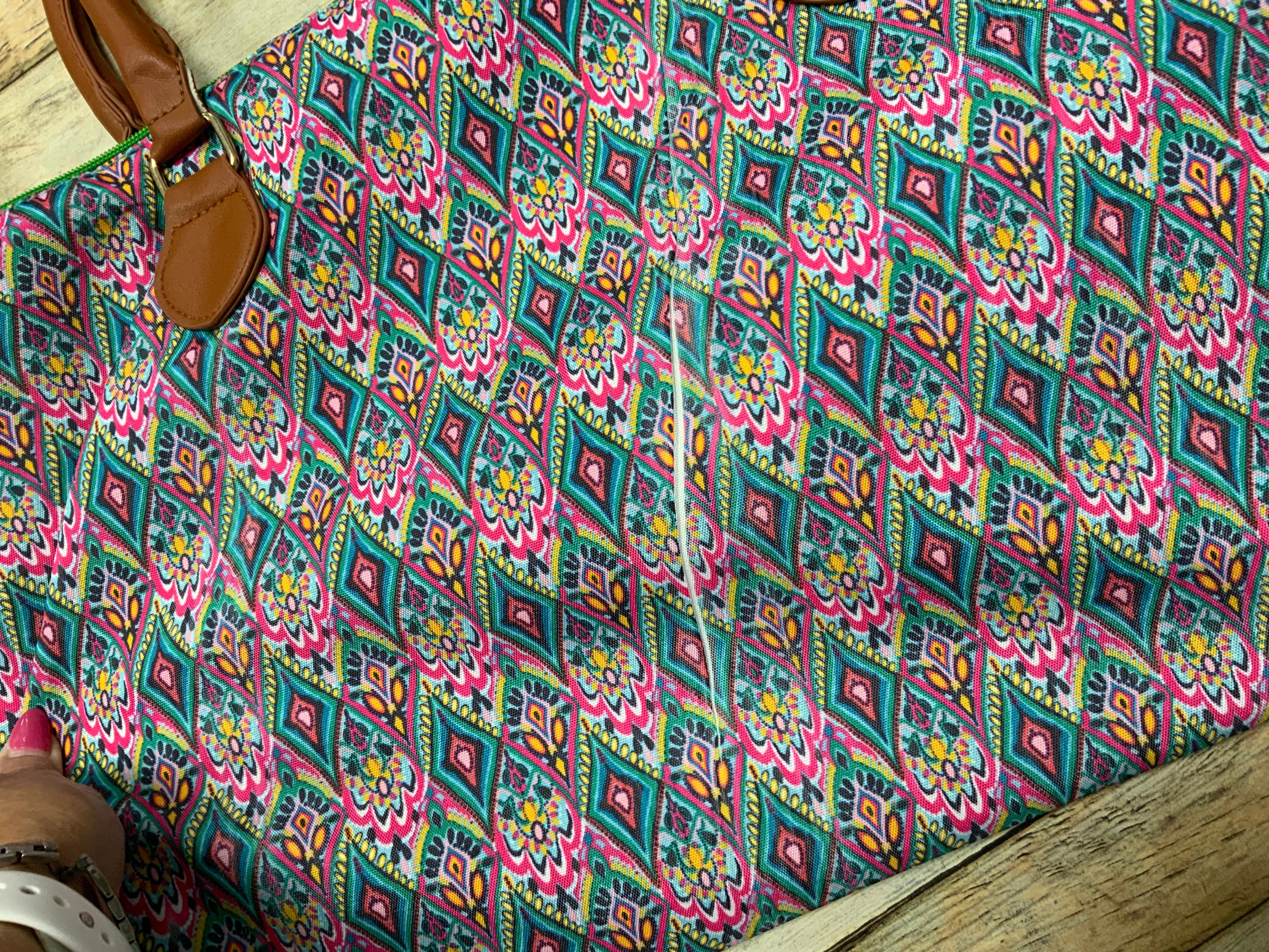 Sunshine Print Diamonds Weekender/ Overnight bag