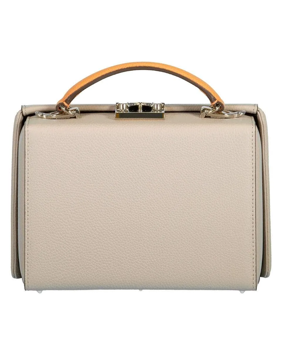 Taupe Grace Small Leather Box Bag