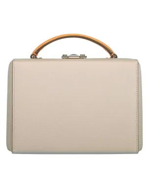 Taupe Grace Small Leather Box Bag