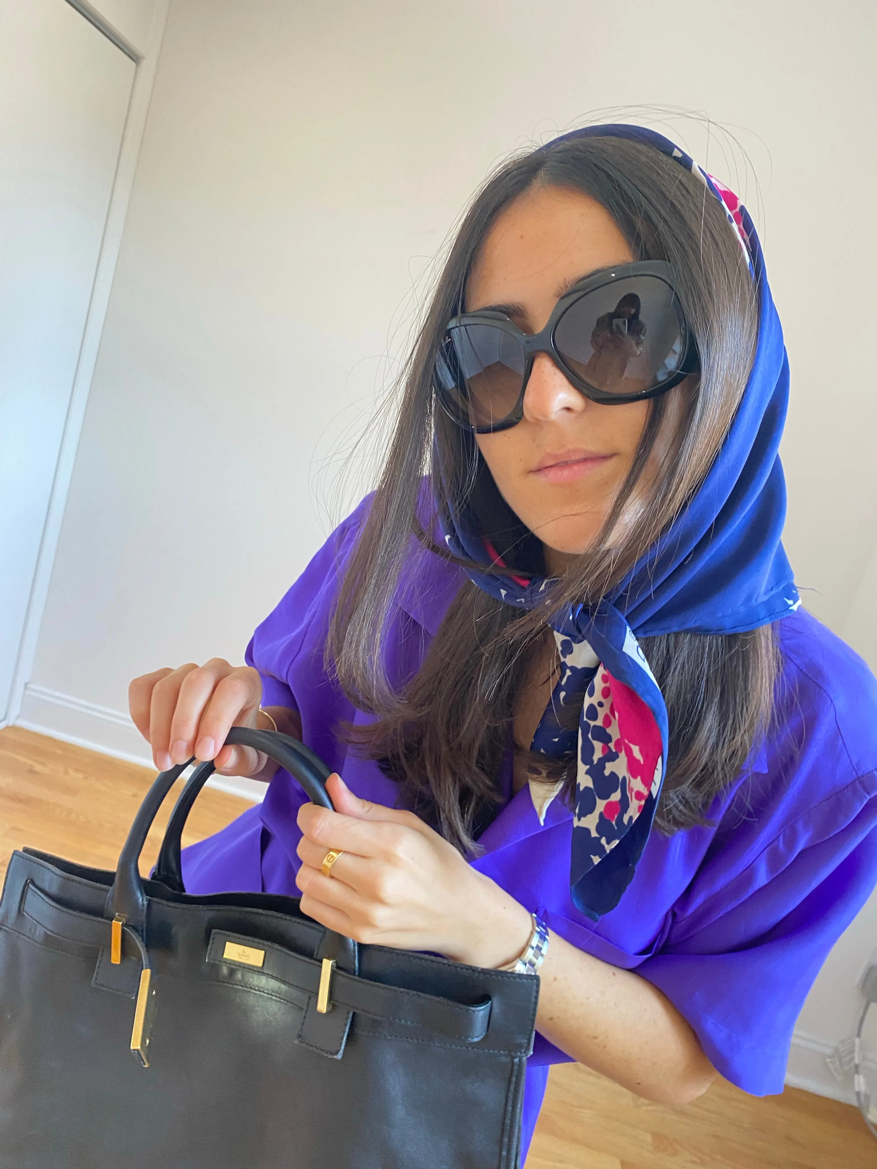 Tom ford for Gucci Black Leather Handbag