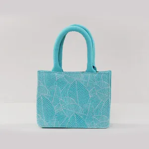 Turquoise Tropical Small Box Bag