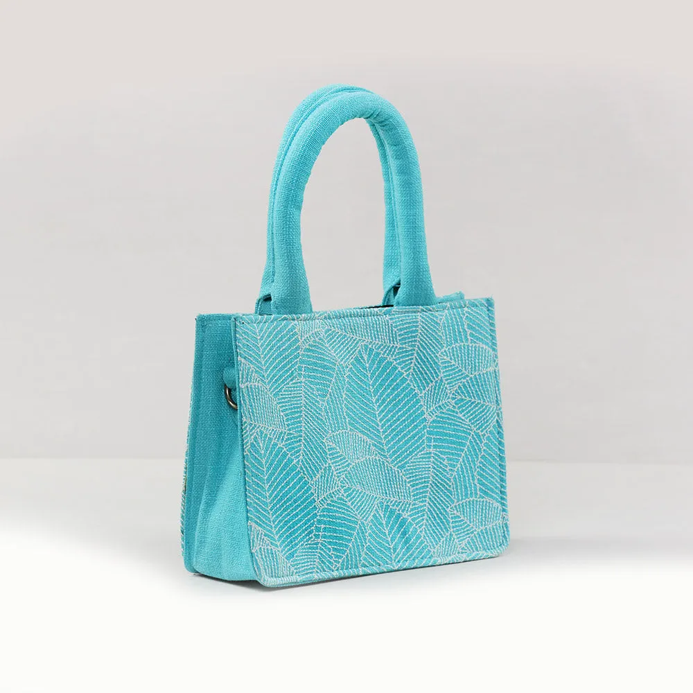 Turquoise Tropical Small Box Bag
