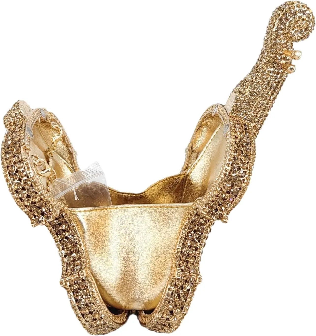 Violin Crystal Clutch Bag Women Novelty Evening Handbags Bridal Party Dinner Rhinestone Clutch Purse Wedding Bag,Mini