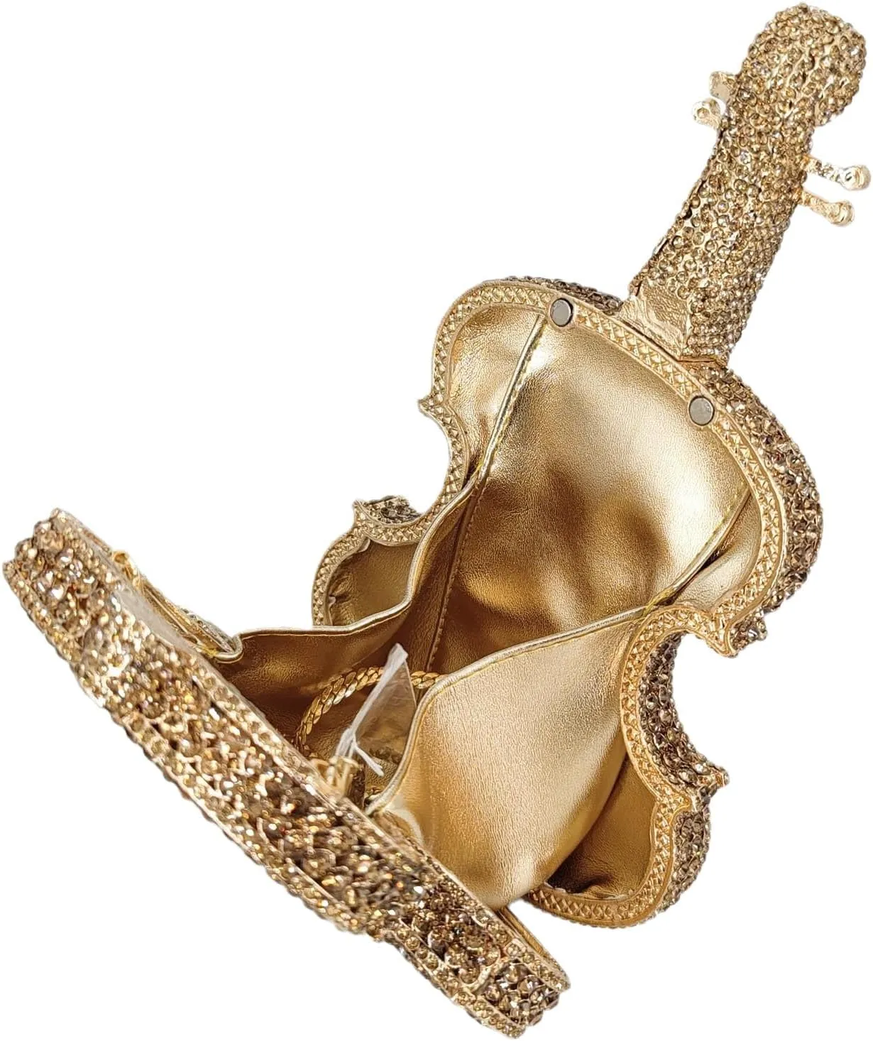Violin Crystal Clutch Bag Women Novelty Evening Handbags Bridal Party Dinner Rhinestone Clutch Purse Wedding Bag,Mini