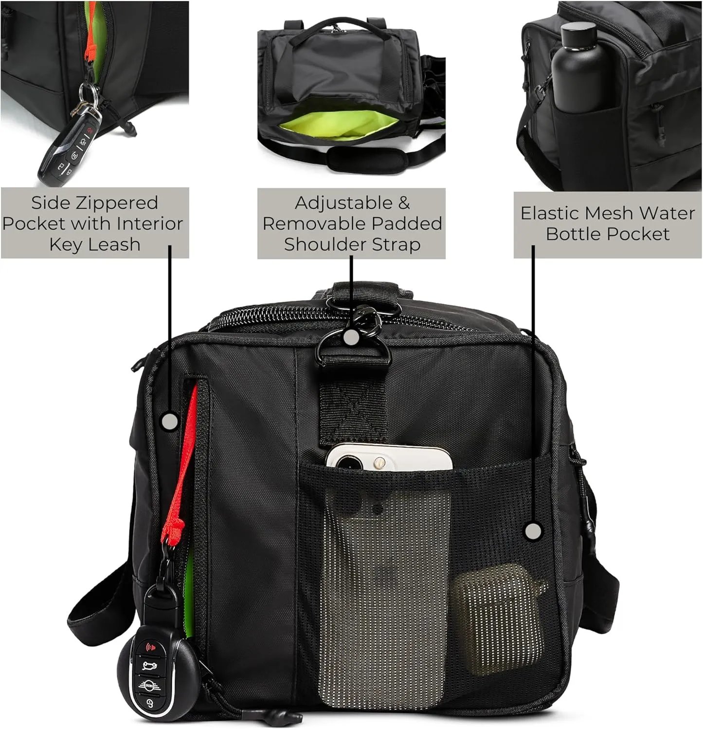 Vooray 22L Boost Duffel Bag  Small Travel & Sports Gym Bag for Women and Men with Shoe Pocket, Weekender for Overnight Football, Travel, Hospital Stays or Workout