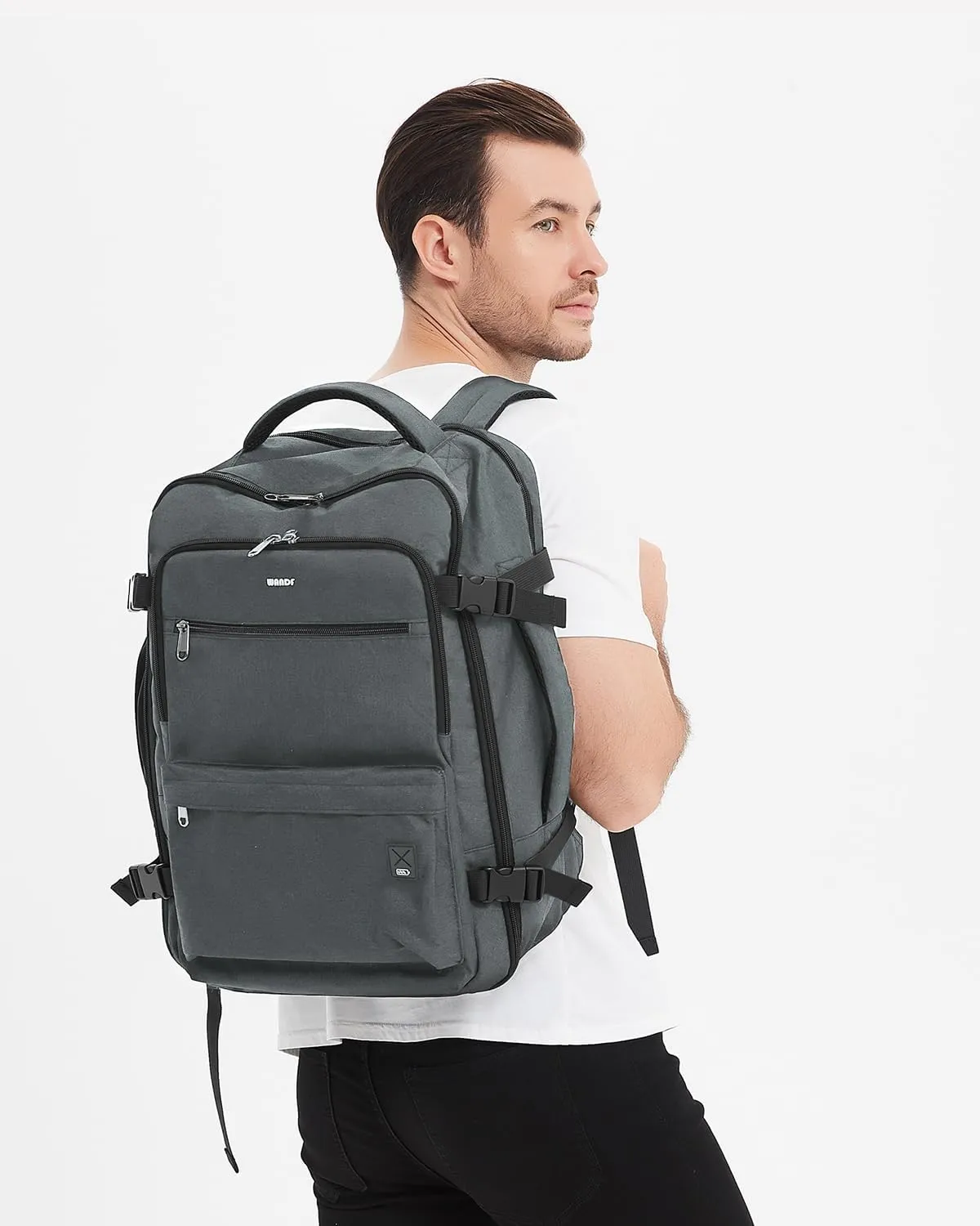 WANDF Travel Backpack For Spirit Airlines Personal Item Bag 18x14x8 with Wet Pocket, 17 Inch Laptop Backpack for Men WomenGrey