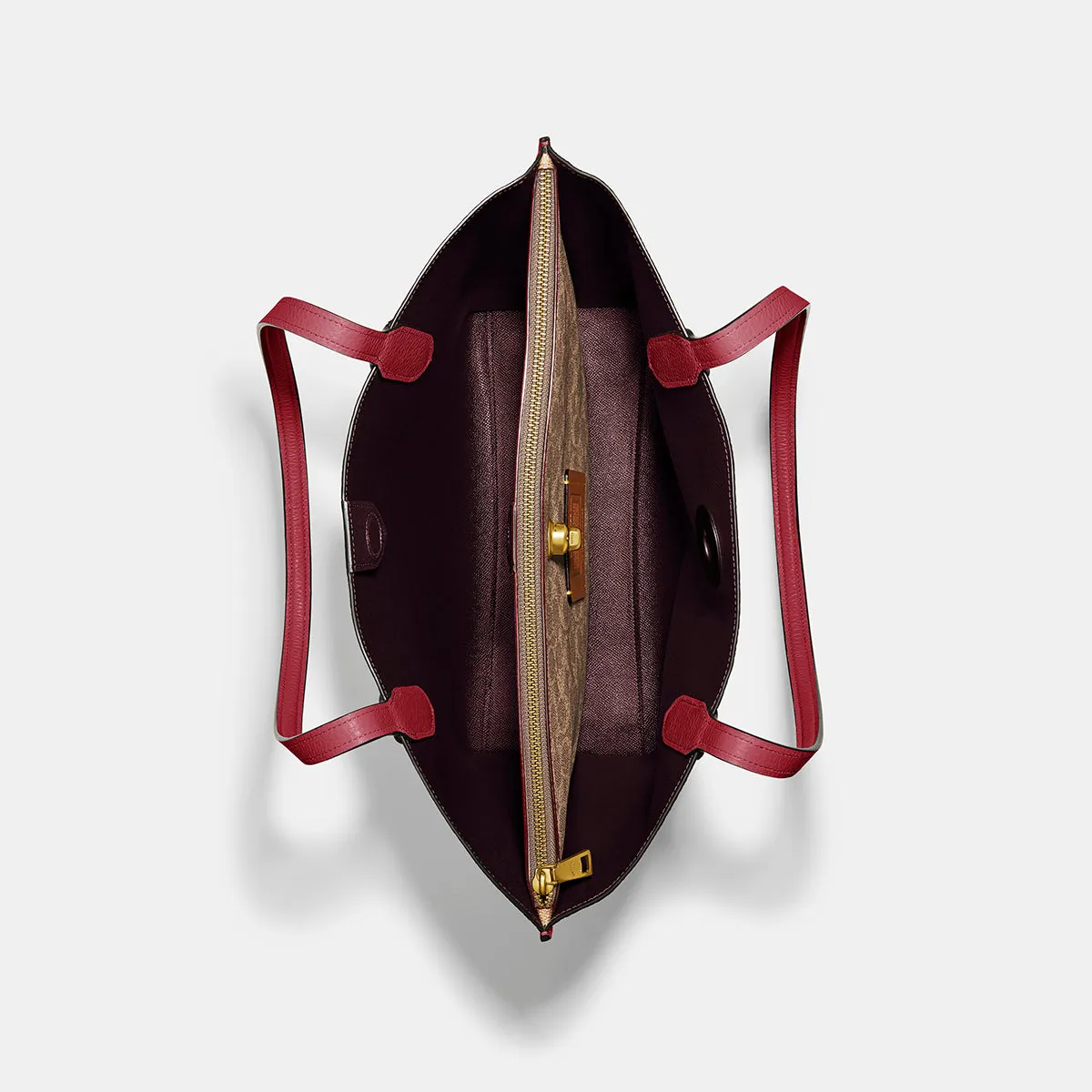 Willow Tote In Colorblock With Signature Canvas Interior