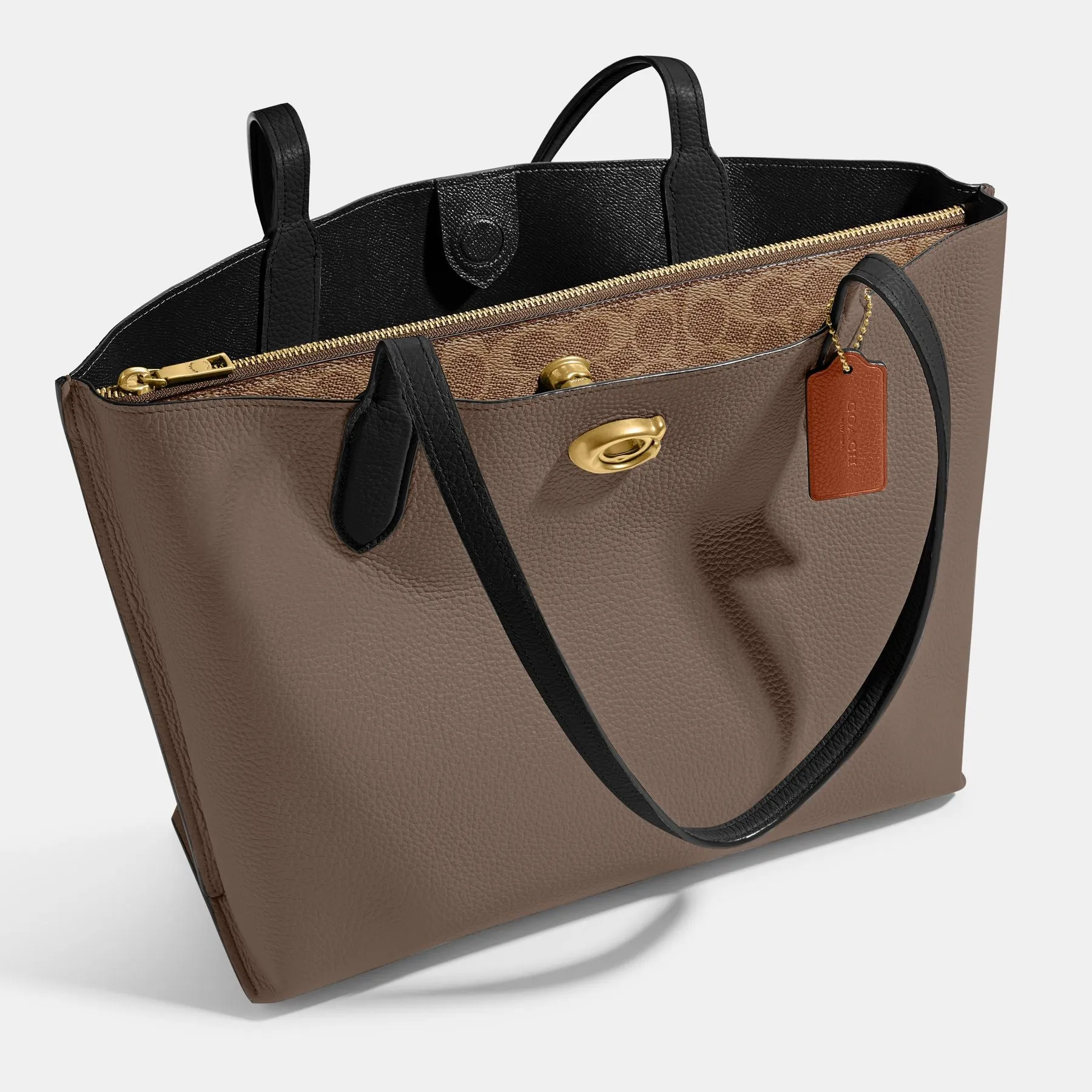 Willow Tote In Colorblock With Signature Canvas Interior