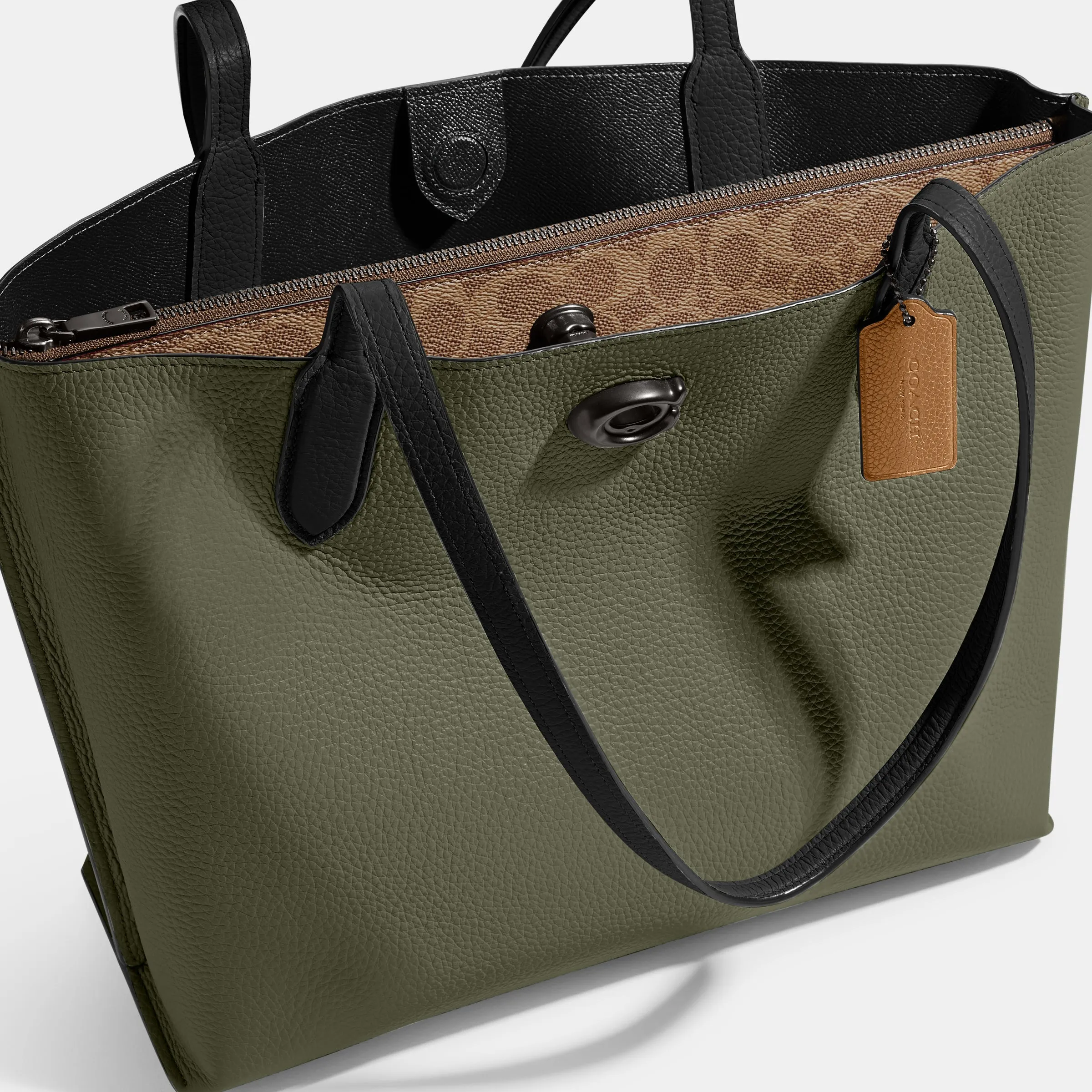 Willow Tote In Colorblock With Signature Canvas Interior