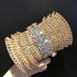 Women's Diamond Clutches: Rhinestone Bag, Flower Crystal Clutch, Party Evening Small Purse Handbags, Wedding Clutch Bag, Female Wallet.
