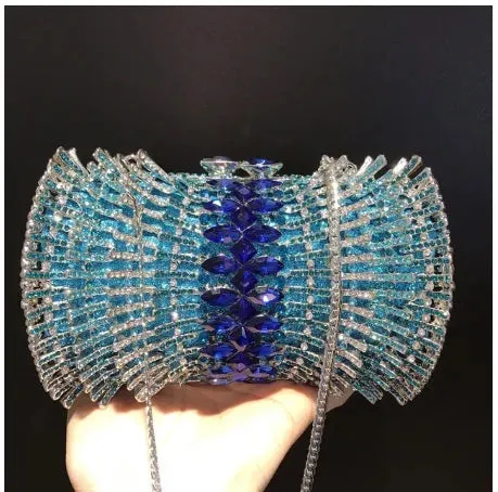 Women's Diamond Clutches: Rhinestone Bag, Flower Crystal Clutch, Party Evening Small Purse Handbags, Wedding Clutch Bag, Female Wallet.