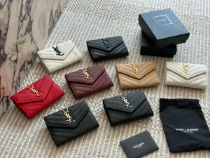YSK335 Cassandre Matelassé Small Envelope Wallet / 5.3 x 3.7 x 1.1 INCHES