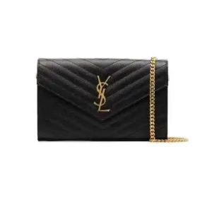 YSL Envelope Handbag Black